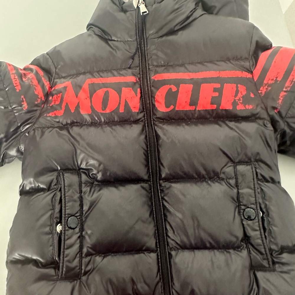 Kids moncler coat blue & red size 18 months